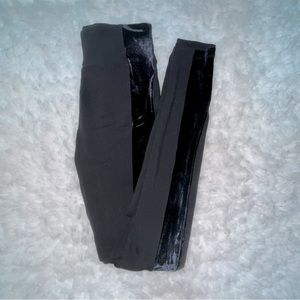 Black Athleta Leggings with Velvet